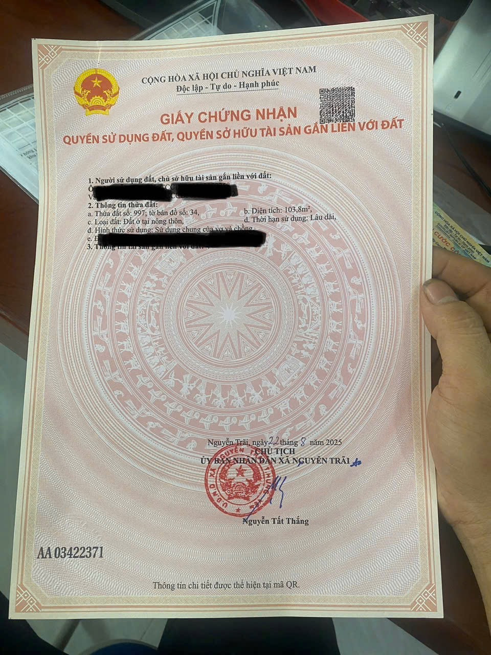 103m2 Đới Khê - Ân Thi - Hưng Yên . MT 6mx15m