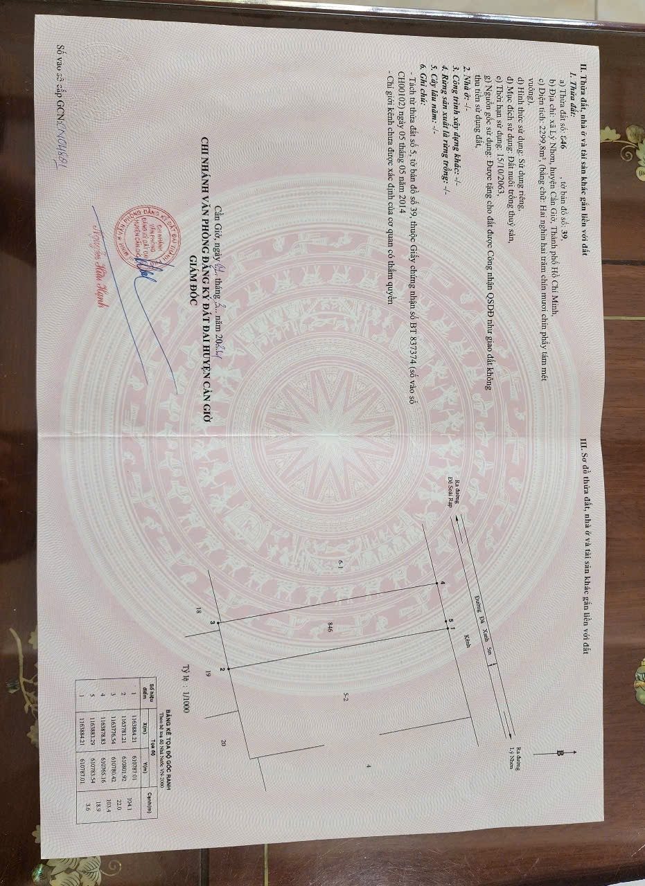 Bán đất 299,8m² có sẵn 000m² thổ cư ngang 18,9m giá 4 tỷ tại Xã An Thới Đông