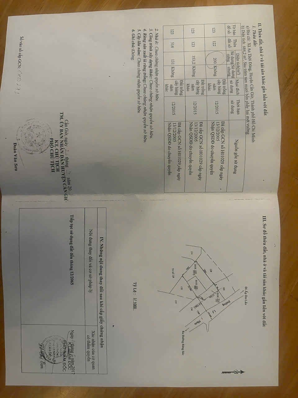 BDS HVL [NC] LÔ 20x46m MT LÝ NHƠN CẦN GIỜ CẦN BÁN
