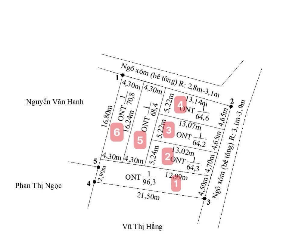 23/11/2025.Bán đất 64.6m² ngang 4,56m giá 780 triệu Xã An Trường, liên hệ 0362558882