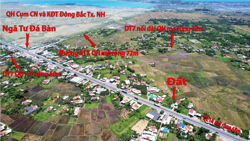 0938.113.403 Bán đất mặt tiền QL1A, 10x30, có 200m2 thổ cư, gần KCN Dốc Đá Trắng 372.3m² ngang 10m giá 2.79 tỷ Xã Bắc Ninh Hòa