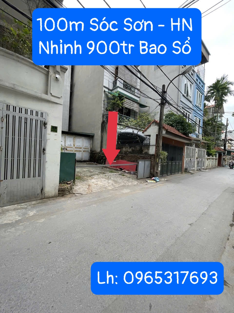 Em có mảnh đất đẹp ở Sóc Sơn cần bán gấp. Diện tích 100m mặt tiền 5,5m vuông vắn. Xung quanh dân cư đông đúc, toàn biệt thự nhà vườn. Thích hợp để xây nhà hoặc kinh doanh dòng tiền. Đất nằm ngay giữa vành đai 4 và vành đai 5, gần Ql3 mở rộng, gần trường, 