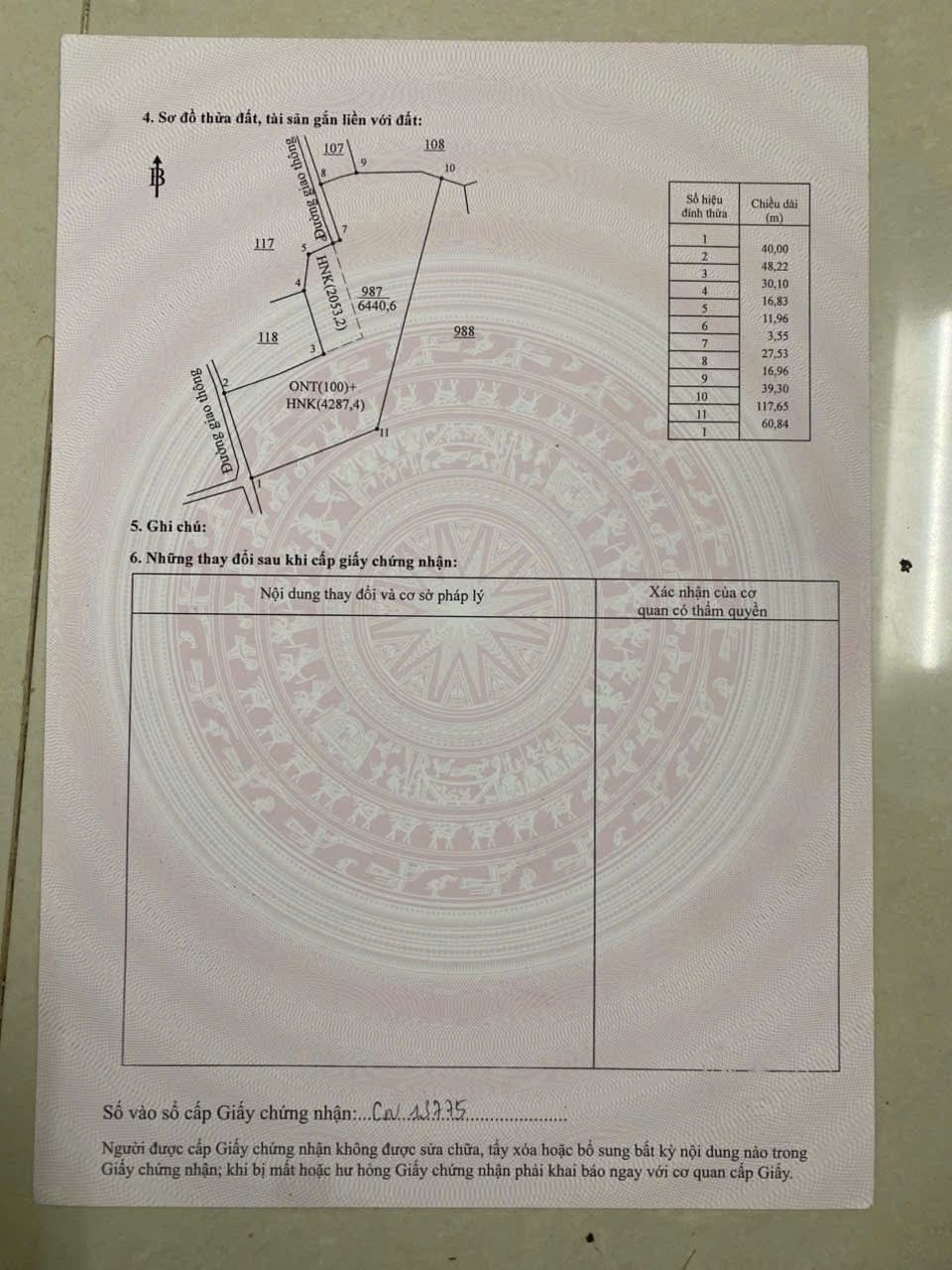 Xã Cẩm Mỹ - tp Đồng Nai. S: 6.440 m2 có 100tc