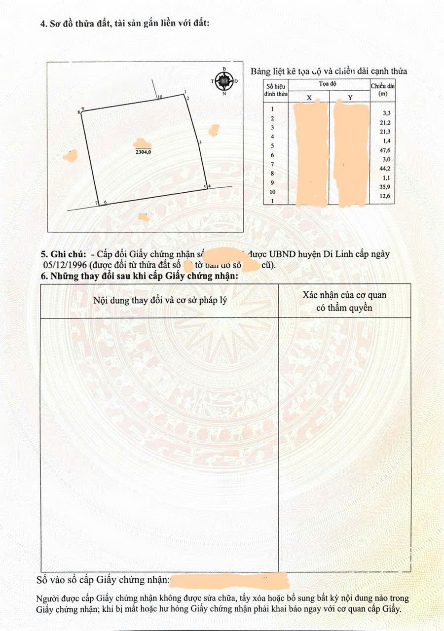 Cần bán đất Tân Nghĩa, Di Linh 57m mặt tiền