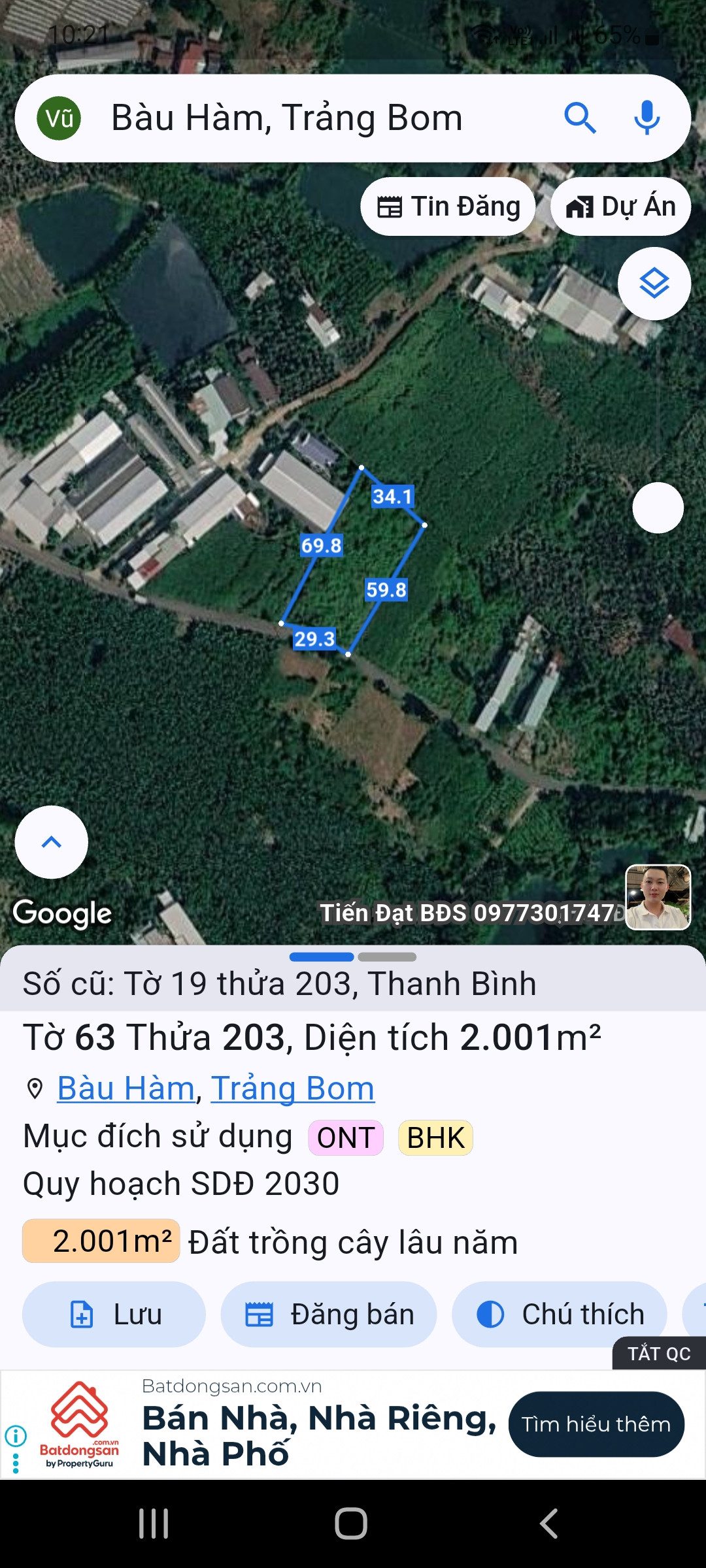 Đất Thanh Bình trảng bom Đồng Nai