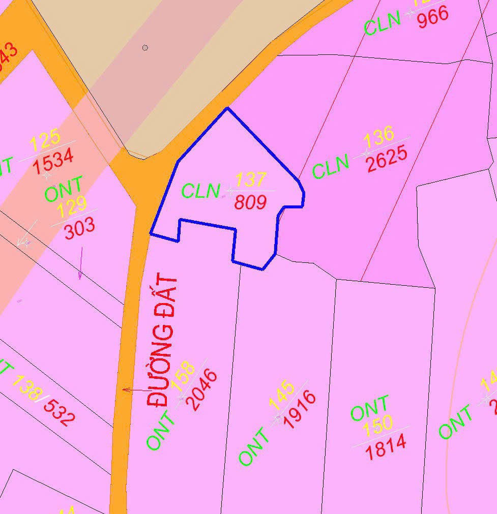 Bán đất 809m² ngang 32m giá 1.5 tỷ tại Xã Biển Hồ