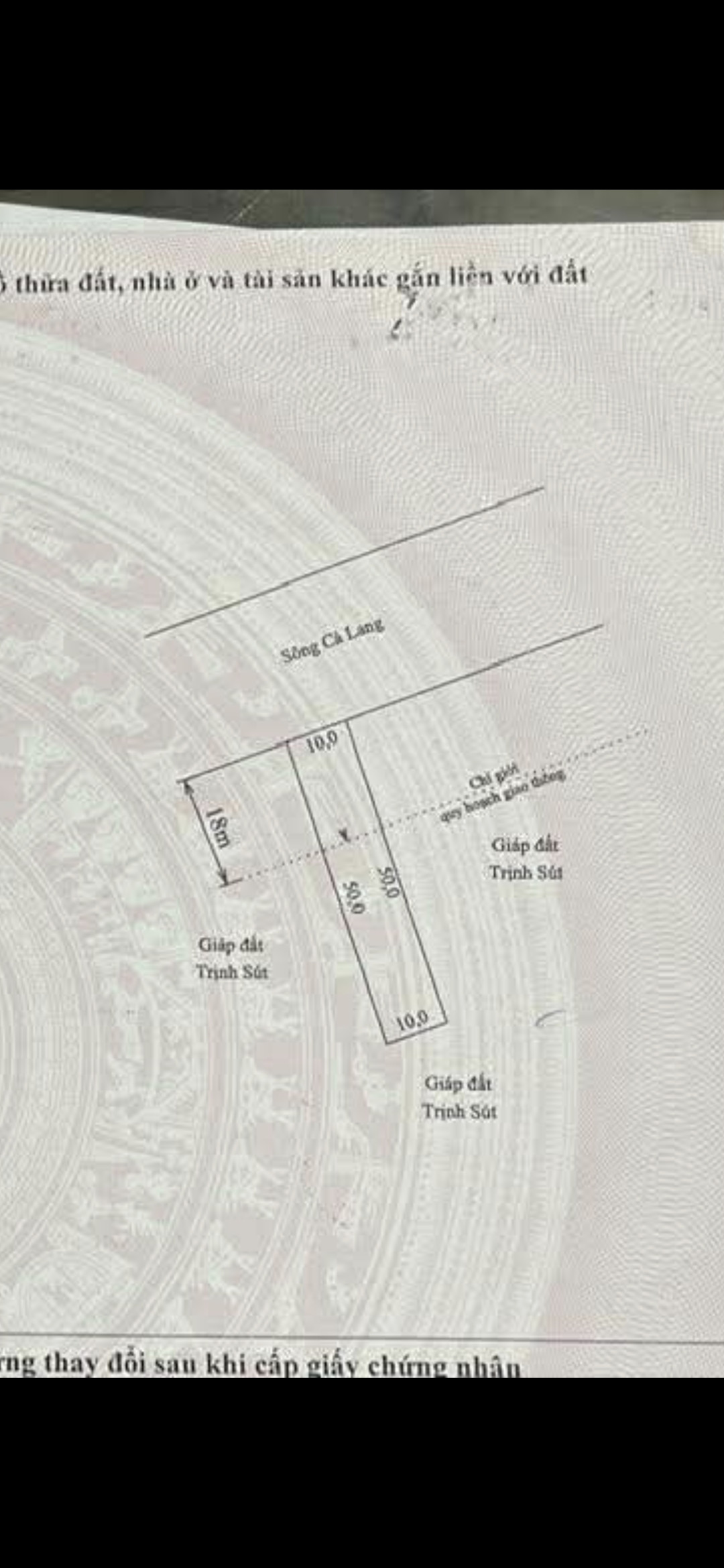 Bán đất 500.1m² ngang 10m giá 999 triệu Xã Bình An
