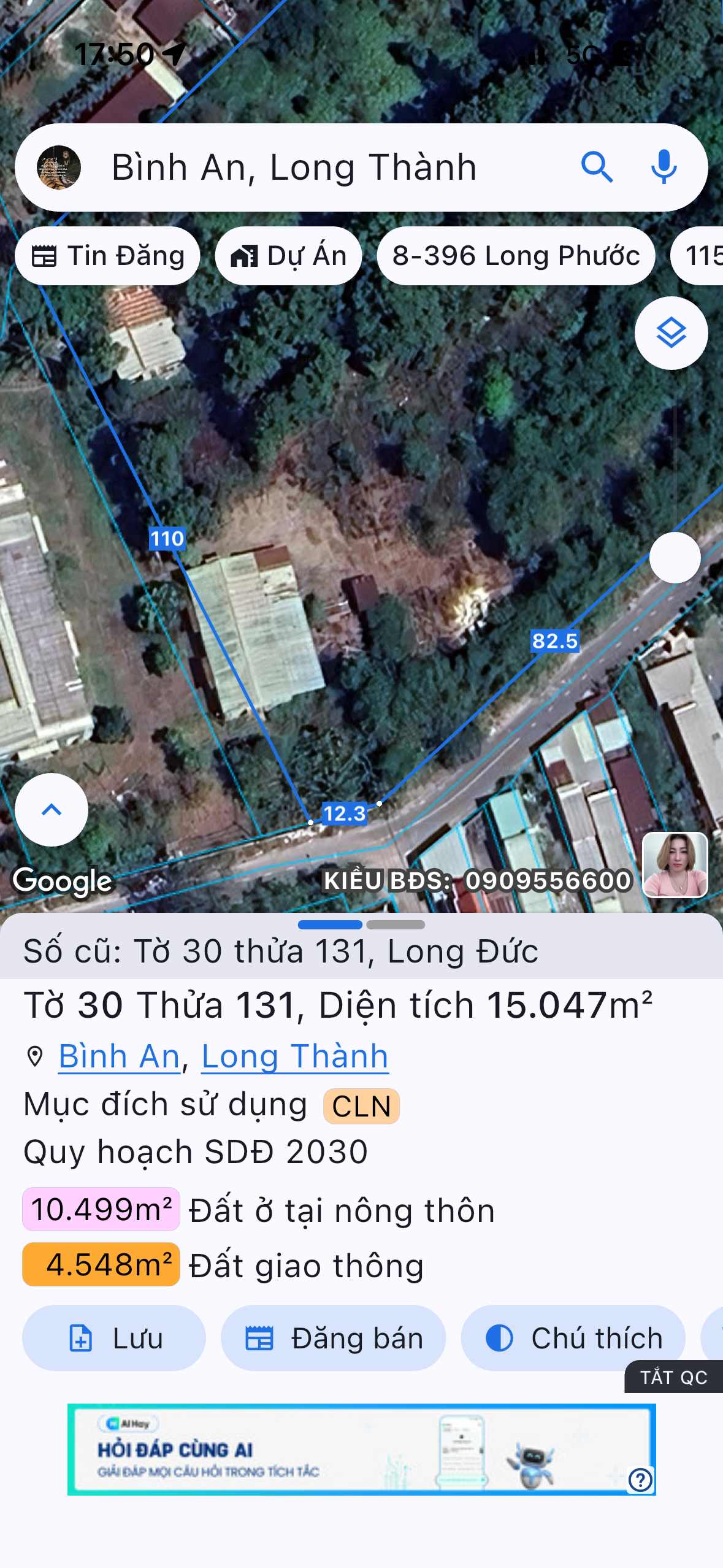Bán đất 15000m² ngang 94m giá 97 tỷ tại Xã Bình An