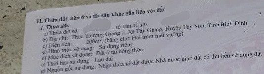 Bán Đất 200m² thổ cư 200m² giá 277 triệu tại Xã Bình Khê Gia Lai