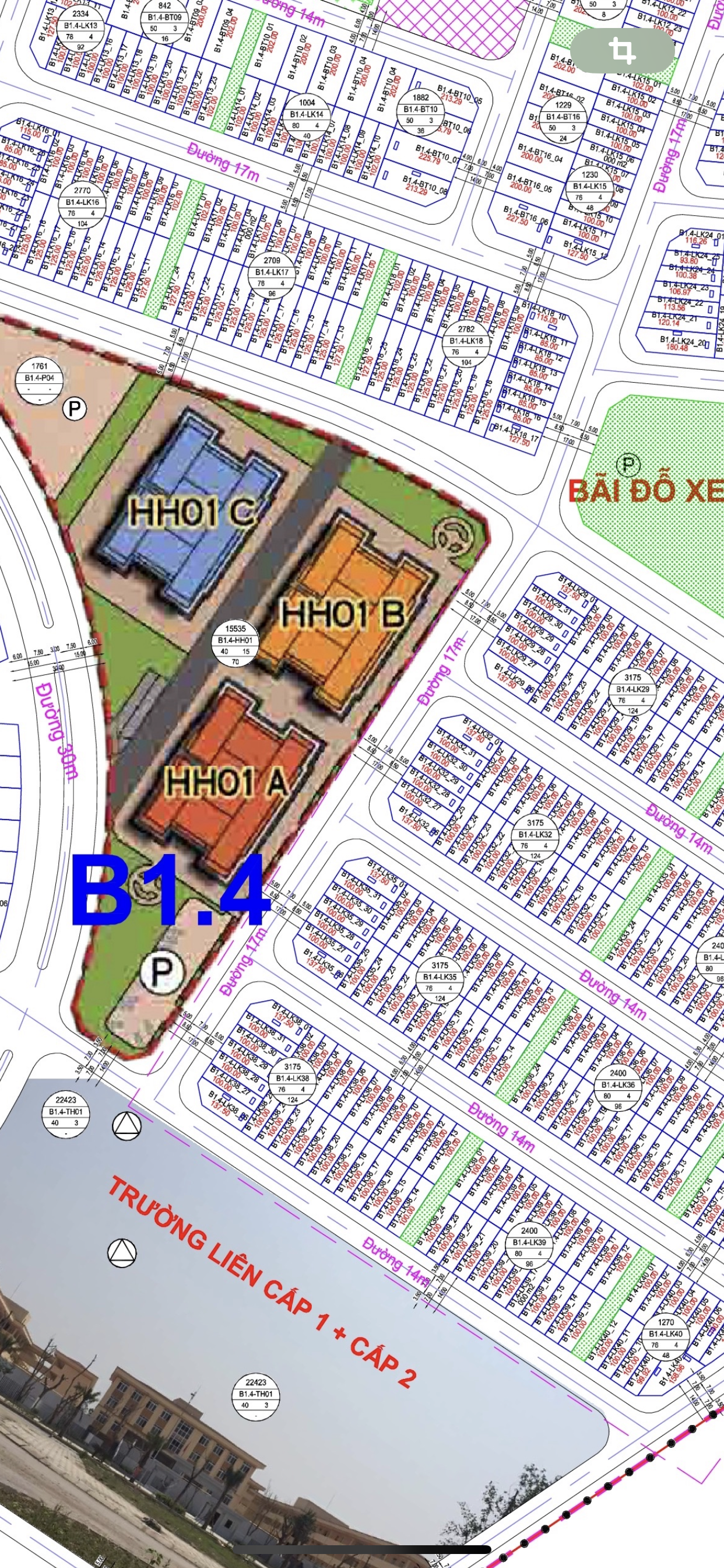 Bán đất 100m² giá 14 tỷ kđt thanh hà cienco5
