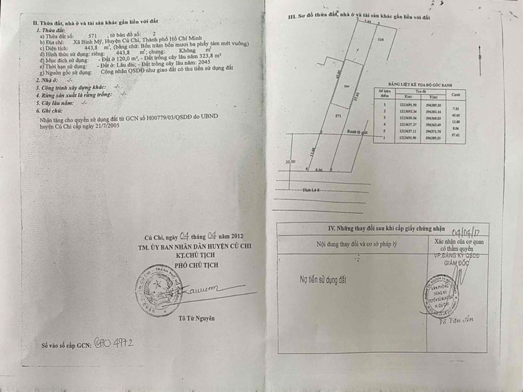Bán đất mặt tiền tỉnh lộ 8, xã Bình Mỹ diện tích 410m2 giá chỉ 34.2 triệu/m2