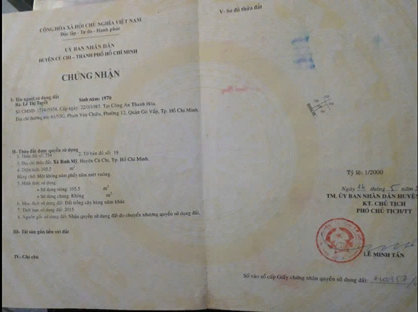 Bán nhà 100m² ngang 5m giá 1.75 tỷ tại Xã Bình Mỹ