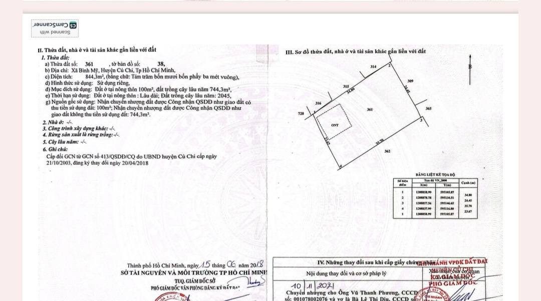 Bán đất 844m² có sẵn 100m² thổ cư ngang 23m giá 4.5 tỷ tại Xã Bình Mỹ