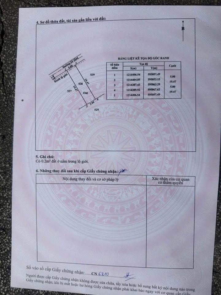 Bán đất 100m² full thổ cư ngang 5m giá 1.7 tỷ tại Xã Bình Mỹ