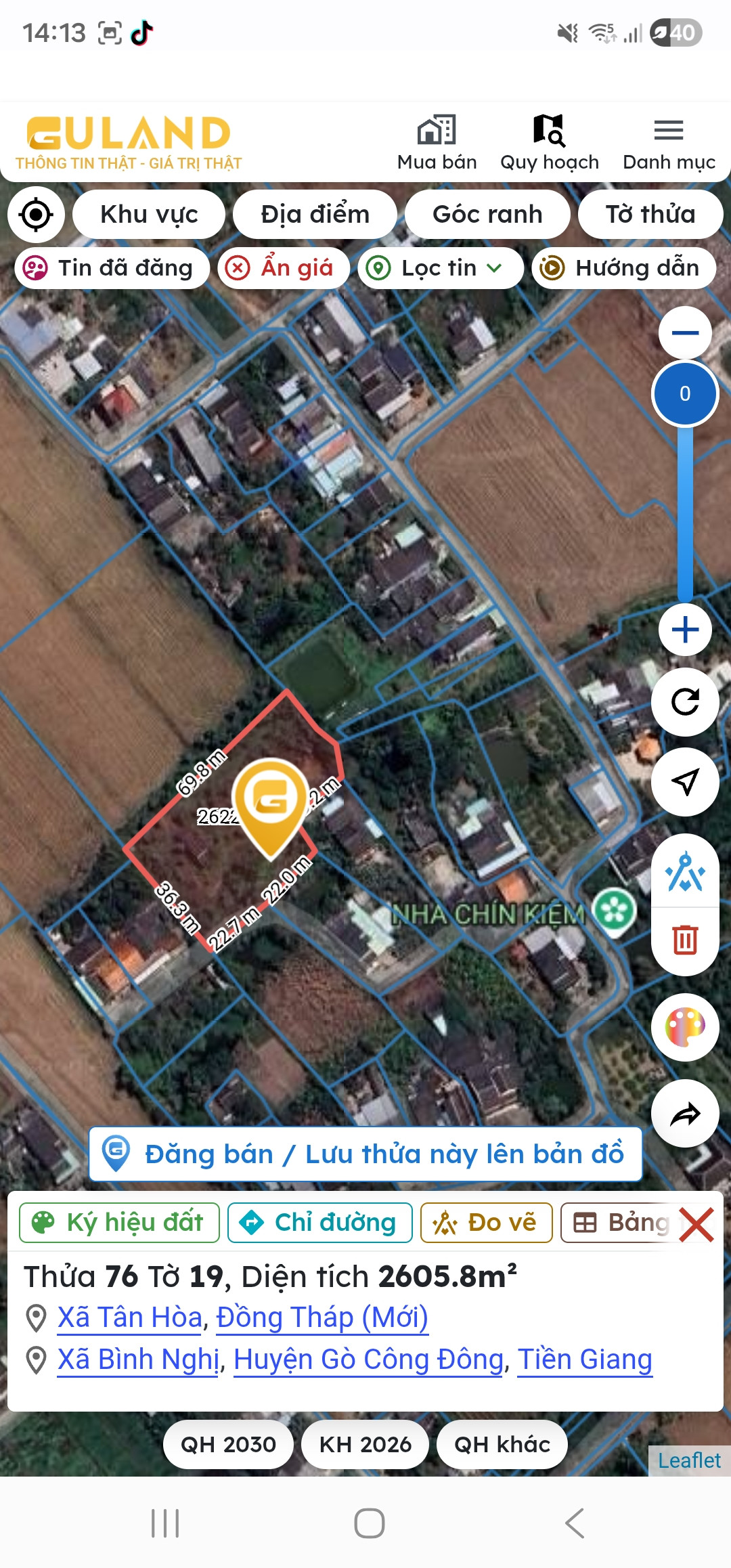 Đất ở Hiệp trị - Tân Hòa - Đồng Tháp