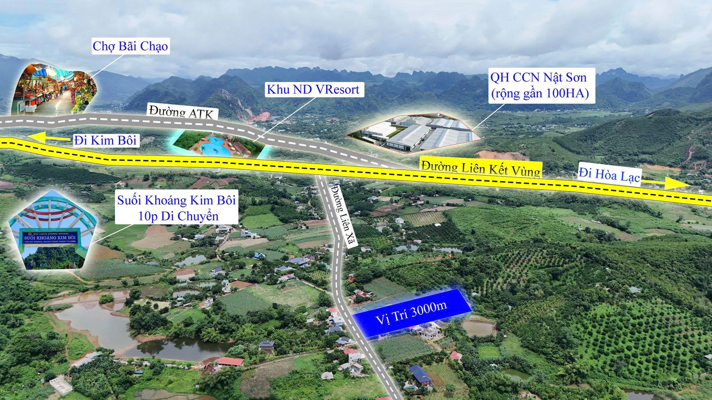 Bán đất Kim Bôi Hòa Bình – 3.000m² có 1.110m² đất ở, sẵn sổ giao dịch ngay