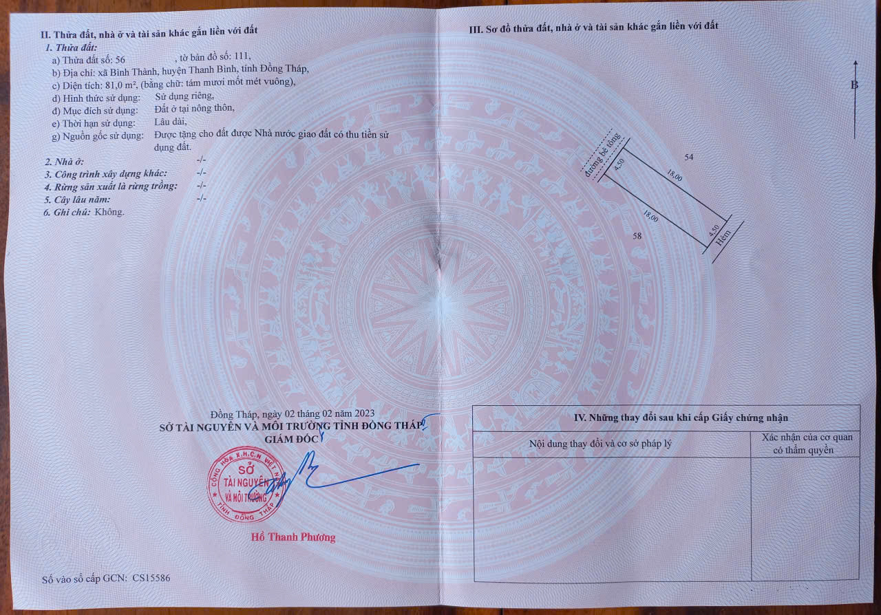 Bán nền nhà gần chợ Bình Thành.