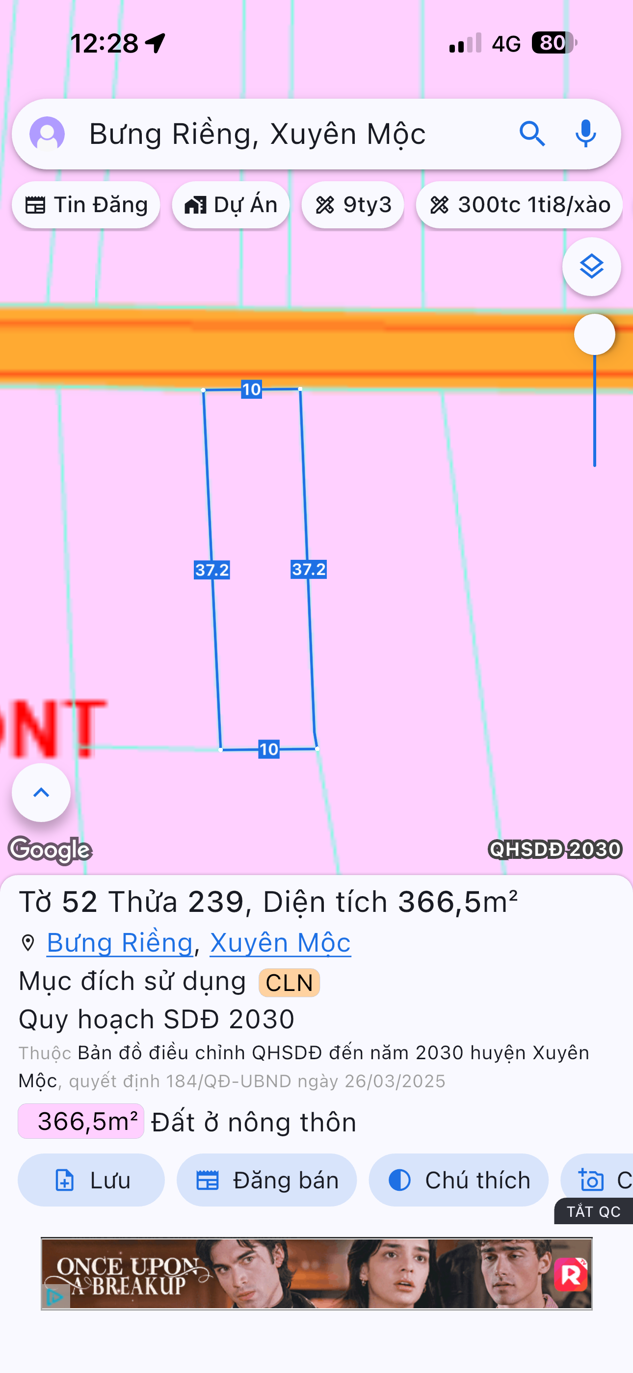 Bán Đất 400m2 có sẵn 100 m2 thổ cư giá 2.2 tỷ tại Xã Bưng Riềng Huyện Xuyên Mộc Bà Rịa - Vũng Tàu