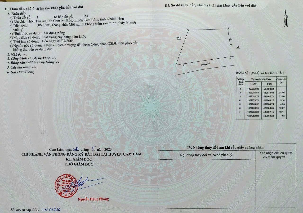 CAM AN -- 1.060 M2 -- 47M MẶT TIỀN -- GIÁ CHỈ 450 TRIỆU