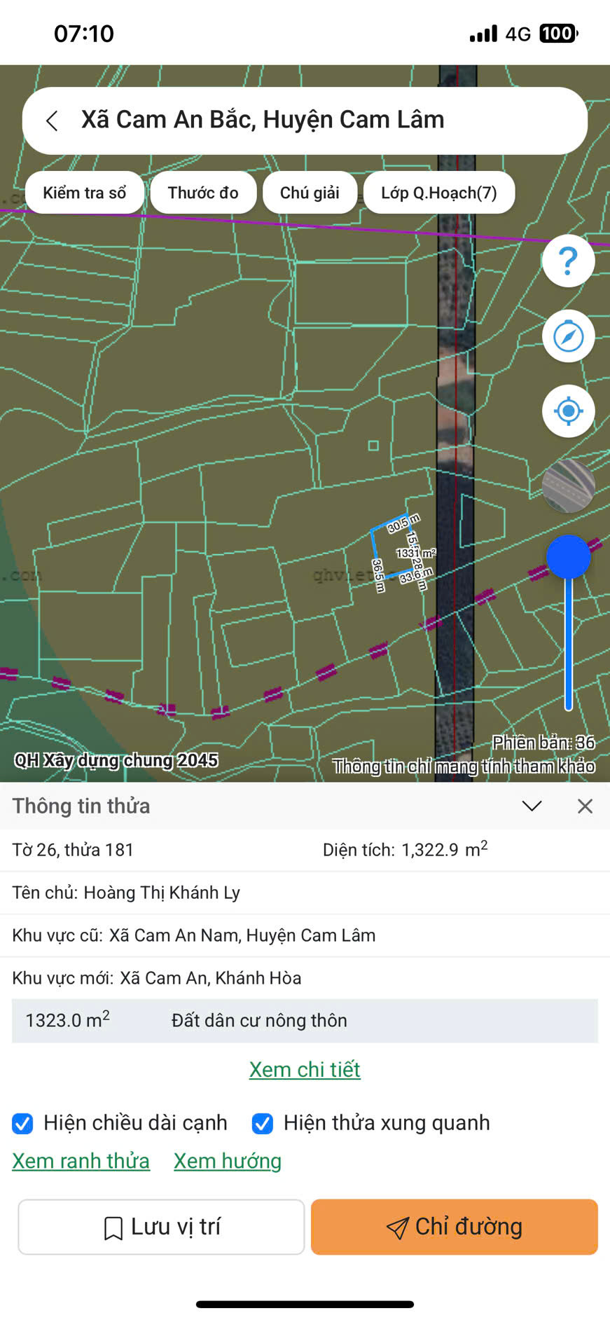 Bán Đất 1322m² giá 423 triệu tại Xã Cam An Khánh Hòa