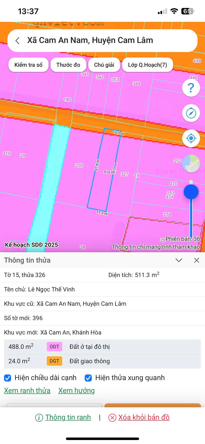 316.15 511,3m2 
vị trí : VĨNH ĐÔNG XÃ CAM AN , KHÁNH HOÀ
diện tích ;511,3M2 NGANG 10X47,8 NỞ HẬU 11,3 CÓ 100M2 THỔ CƯ
giá 2 TỶ ĐÃ XÂY BAO TƯỜNG RÀO 
giá tổng bán : 2TY
LIÊN HỆ : MINH HIẾU 0389623794 BĐS