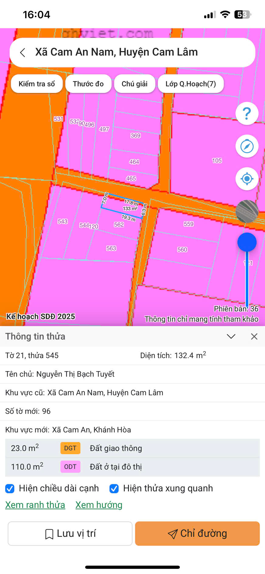 545.21 132,4m2 80m2tc 
vị trí : THÔN VĨNH TRUNG CAM AN KHÁNH HOÀ
diện tích 132,4M2 GIÁ 850TR
giá 850 TRIỆU
giá tổng bán : 850 TRIỆU NGUYÊN LÔ GÓC 2MT Ô BÀN CỜ CAM AN
LIÊN HỆ : MINH HIẾU 0389623794 BĐS