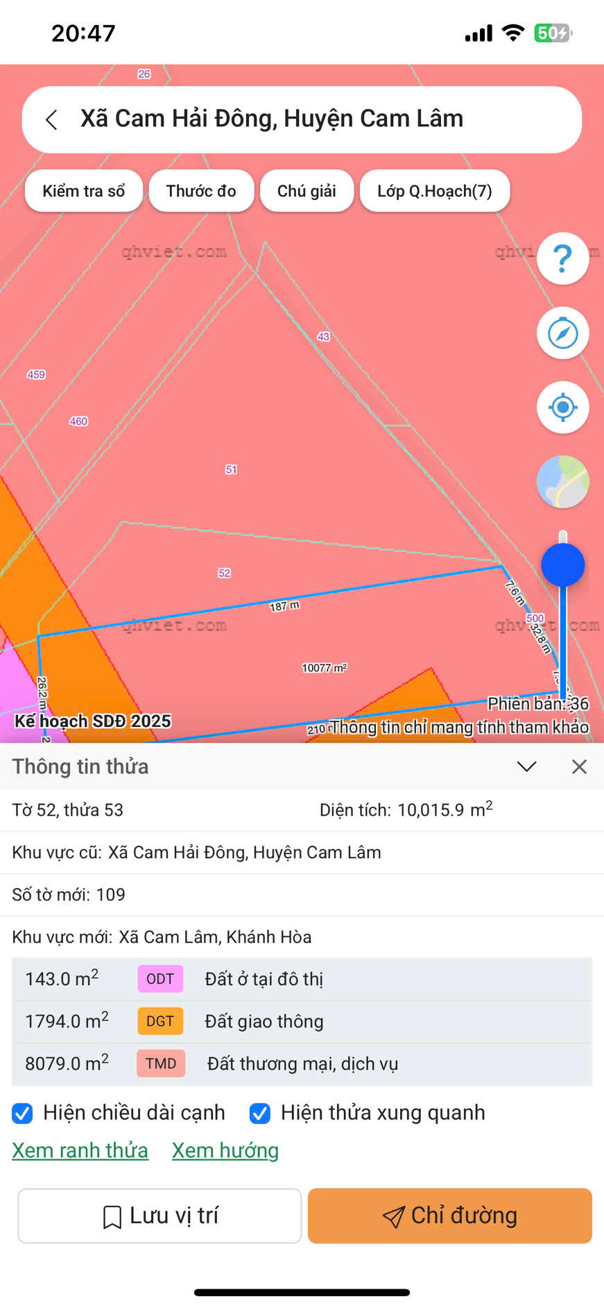 53.52 CAM HẢI ĐÔNG - CAM LÂM KHÁNH HOÀ
vị trí : CAM HẢI ĐÔNG - CAM LÂM KHÁNH HOÀ
diện tích 1HA
giá 2TR 8 / M2
giá tổng bán : 28 TỶ
LIÊN HỆ : MINH HIẾU 0389623794 BĐS
