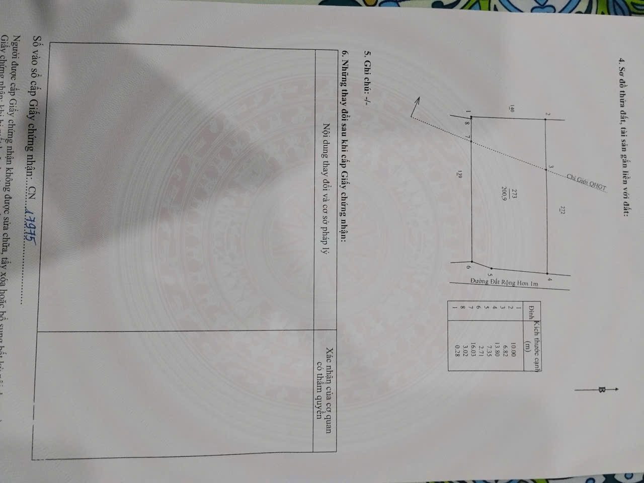 Bán lô đất cam hoà có thổ cư gần quốc lộ
