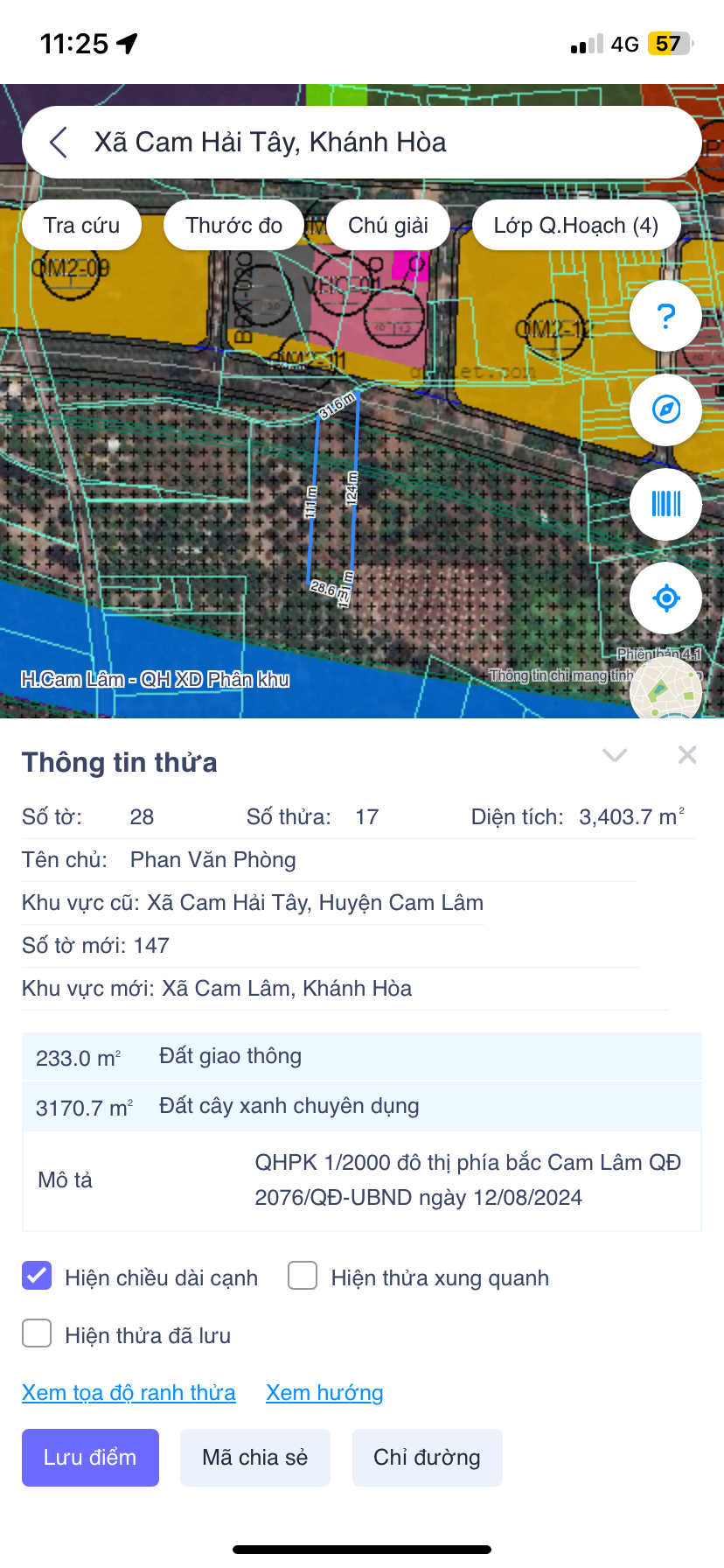 Bán đất 3403.6m² ngang 31m giá 1.8 tỷ tại Xã Cam Lâm
