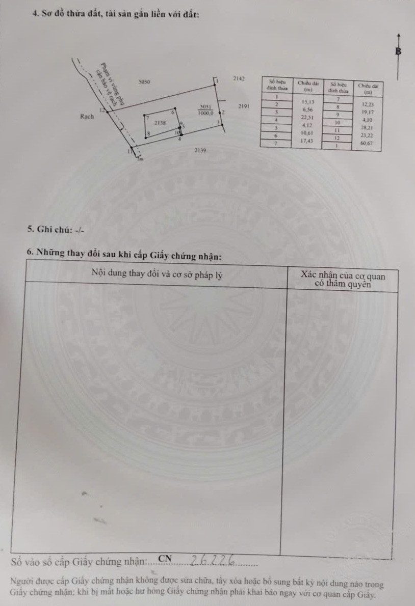 Bán đất 2 thửa: 214m² full thổ cư + 1000m² đất vườn liền kề giá tổng 3 tỷ tại Xã Cần Giuộc