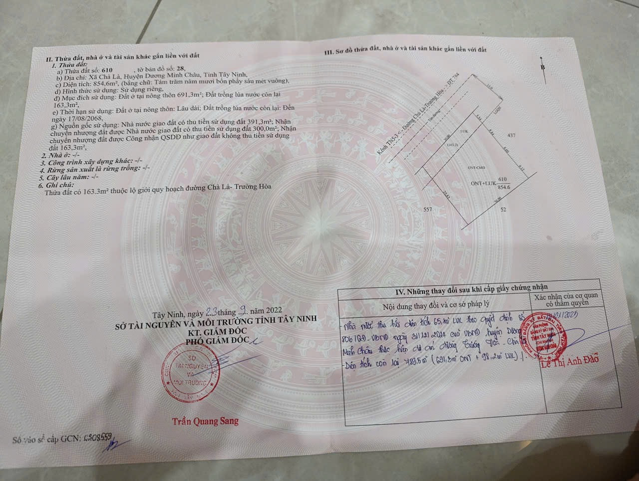 BDS Dòng Tiền 16tr/ tháng  !!!!!! ngang 30mx25m giá 7.5 tỷ tại Xã Chà Là Huyện Dương Minh Châu