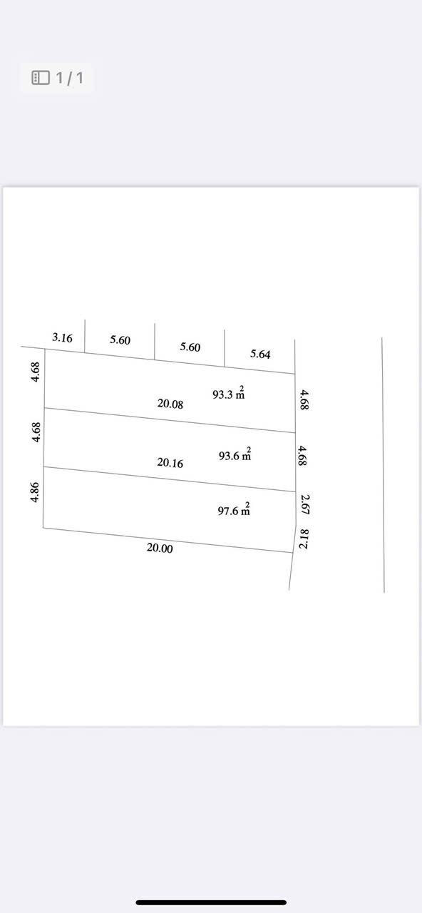 Bán đất 93,3m² có sẵn 4,68m² thổ cư ngang 4,68m giá 1.92 tỷ tại Xã Châu Ninh