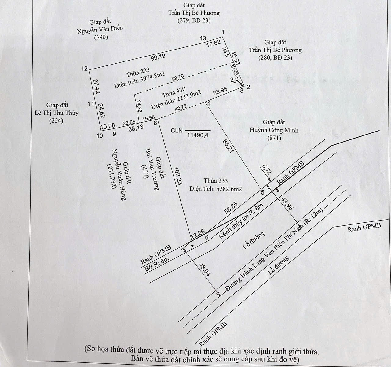 Bán đất 4745m² ngang 71m giá 2.2 tỷ Xã Châu Thành