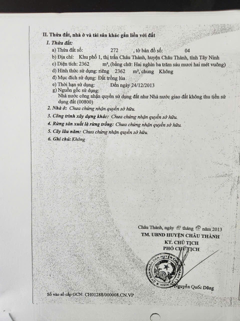 Đất nông nghiệp châu thành
