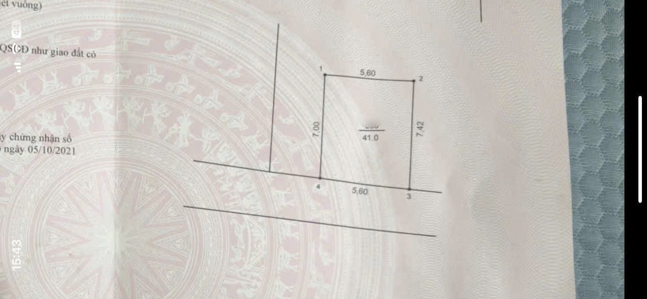 Bán đất 41m² full thổ cư ngang 5,6m giá 2.75 tỷ tại Xã Chương Dương, đội 6 tự nhiên thường tín