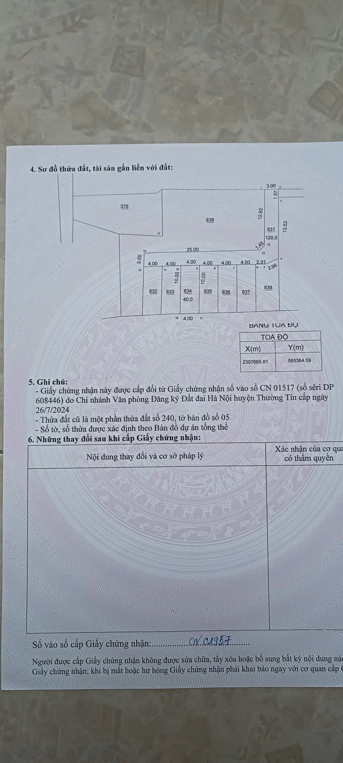 Bán đất 40m² full thổ cư ngang 4m giá 2.6 tỷ tại Xã Chương Dương, tự nhiên, thường tín