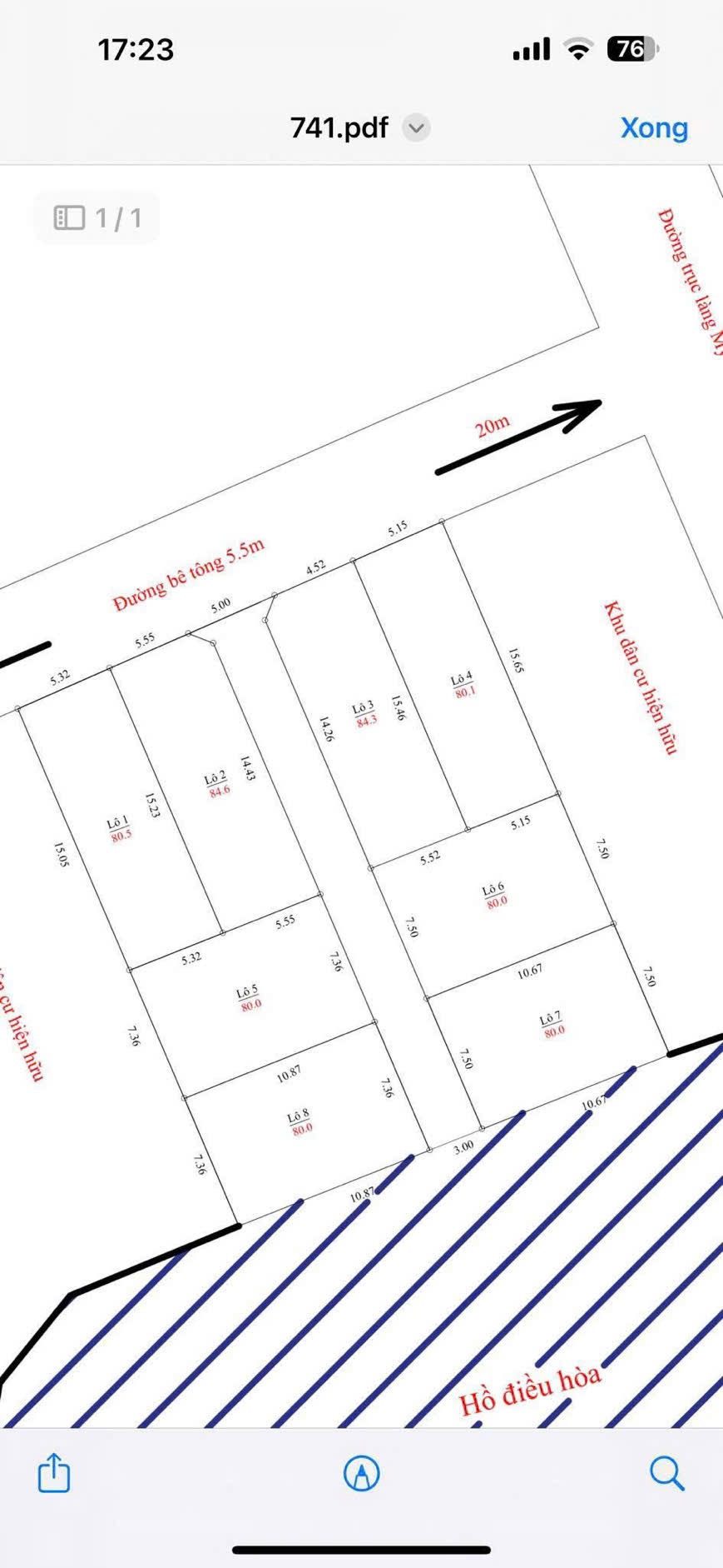 Bán đất 80,5m² full thổ cư ngang 5,31m giá 3 tỷ tại Xã Chuyên Mỹ