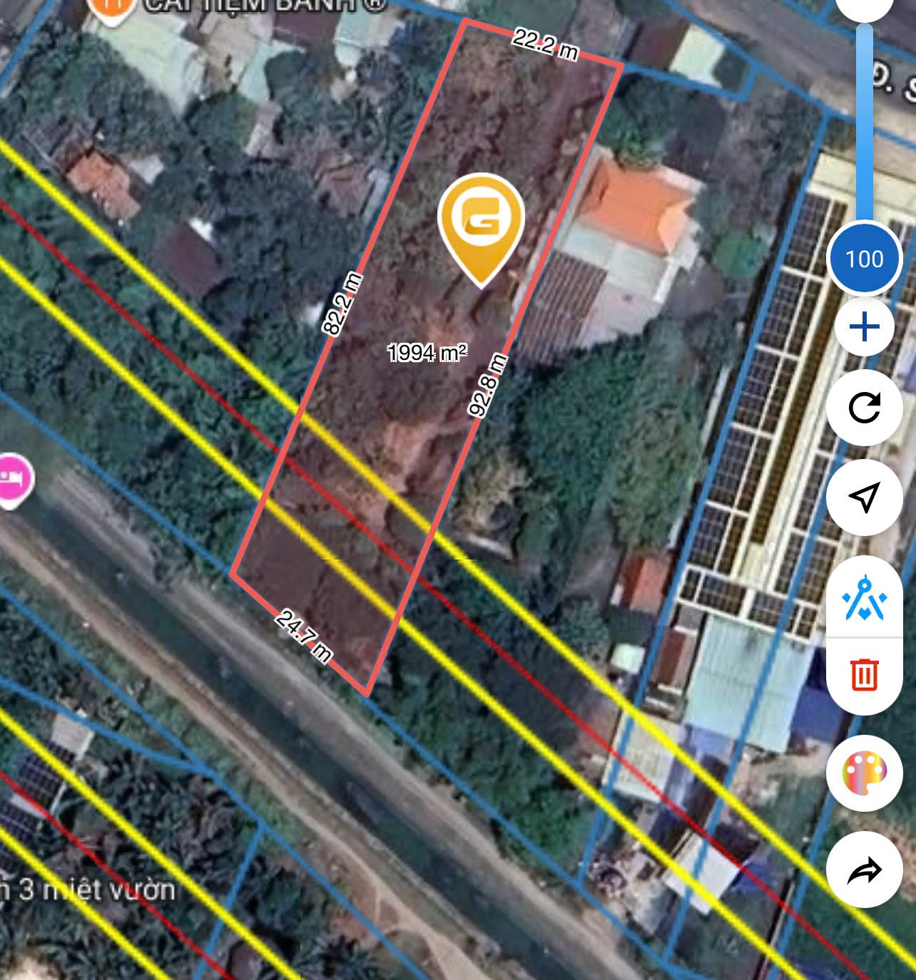 Bán đất 1994m² có sẵn 999m² thổ cư ngang 22m giá 10 tỷ tại Xã Củ Chi