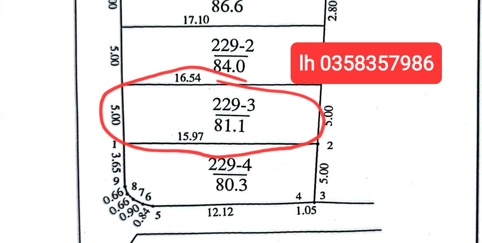 Bán đất 81.1m² ngang 5m giá 2.11 tỷ Xã Đa Phúc