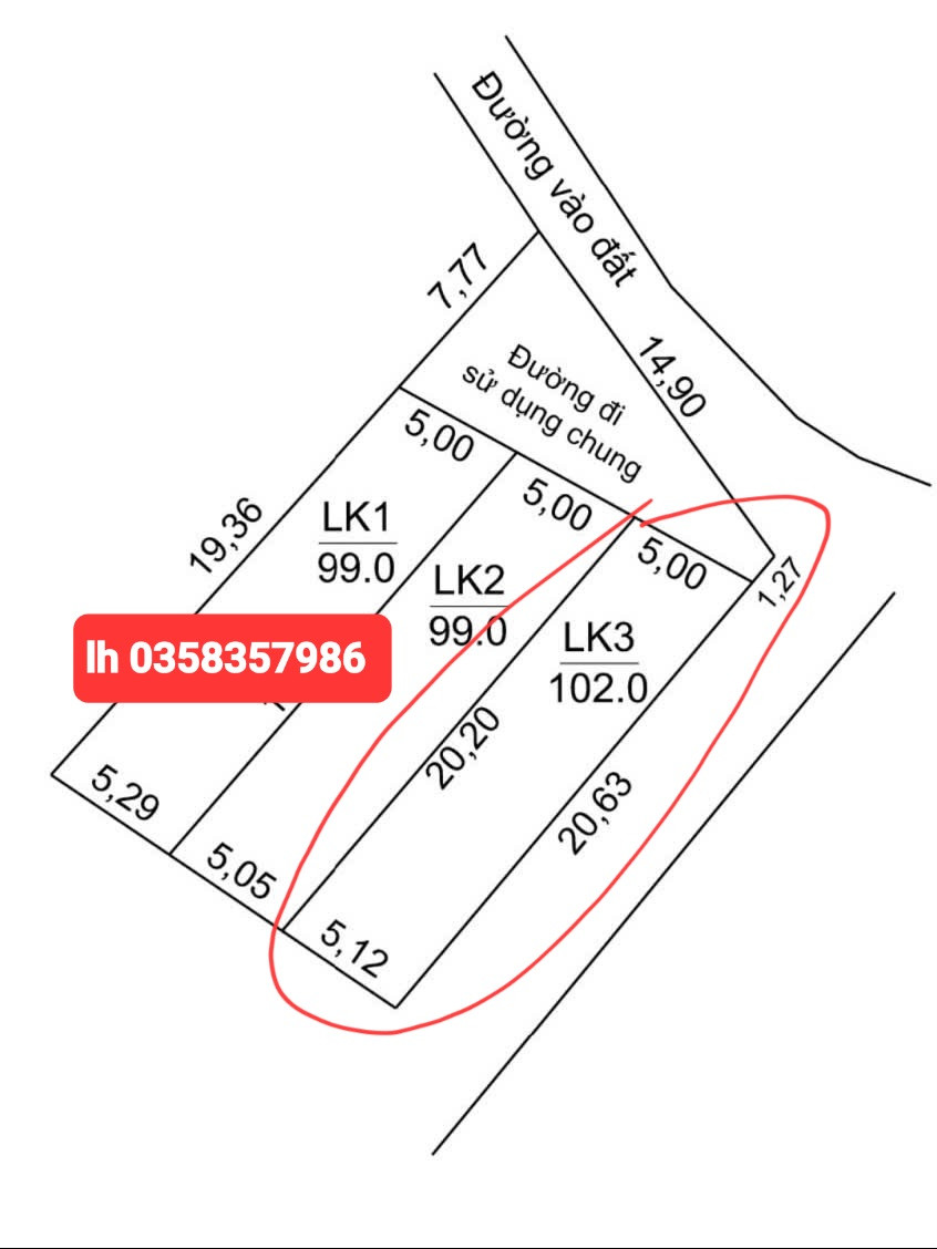Bán đất 102m² ngang 5.12m giá 1.73 tỷ Xã Đa Phúc