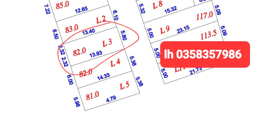 Bán đất 82m² ngang 5.8m giá 1.34 tỷ Xã Đa Phúc
