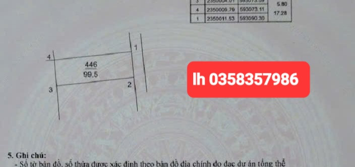 Bán đất 99.5m² ngang 5.66m giá 2.35 tỷ tại Xã Đa Phúc