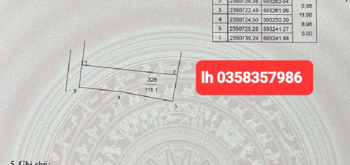 Bán đất 111.1m² ngang 5m giá 2.9 tỷ Xã Đa Phúc