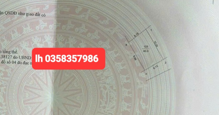 Bán đất 60m² ngang 6.15m giá 1.7 tỷ Xã Đa Phúc