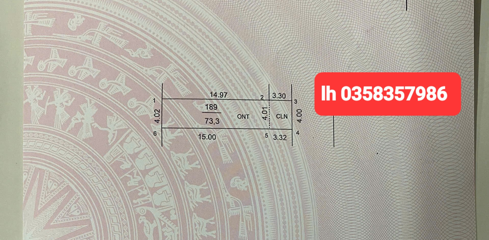 Bán đất 73.3m² ngang 4m giá 1.7 tỷ Xã Đa Phúc