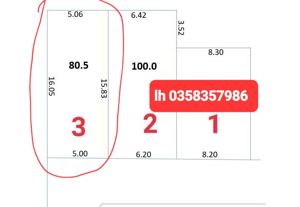 Bán đất 80.5m² full thổ cư ngang 5m giá 1.1 tỷ tại Xã Đa Phúc