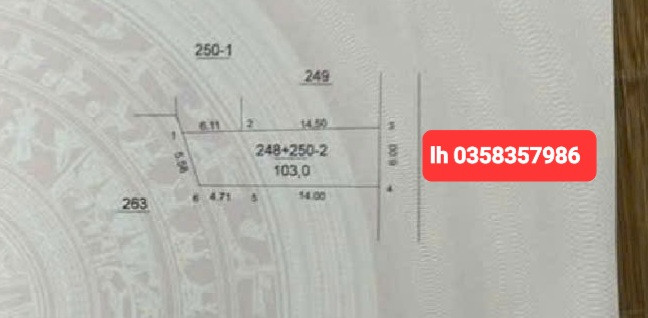 Bán đất 103m² full thổ cư ngang 6m giá 2.28 tỷ tại Xã Đa Phúc