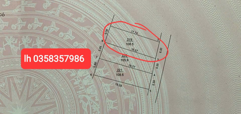 Bán đất 108.5m² full thổ cư ngang 6m giá 3.07 tỷ tại Xã Đa Phúc