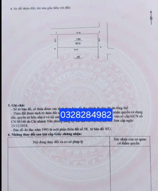 Bán đất 90m² full thổ cư ngang 5m giá 2.45 tỷ tại Xã Đa Phúc