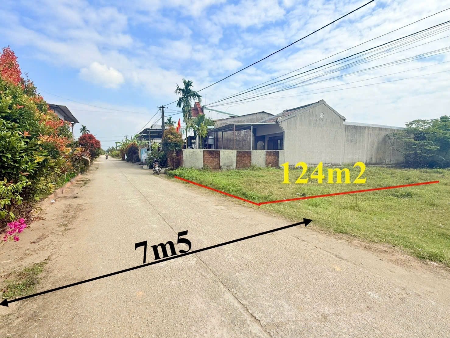 Bán lô đất mặt tiền đường 7m5, ra thẳng DT609B đúng 100m, giá chỉ 1ty1xx